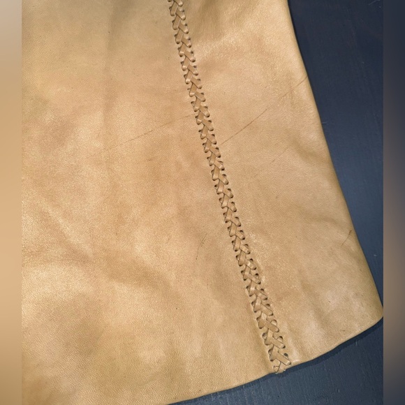 Lafayette 148 NY Women's Tan Leather Southwestern Jacket - Picture 10 of 12